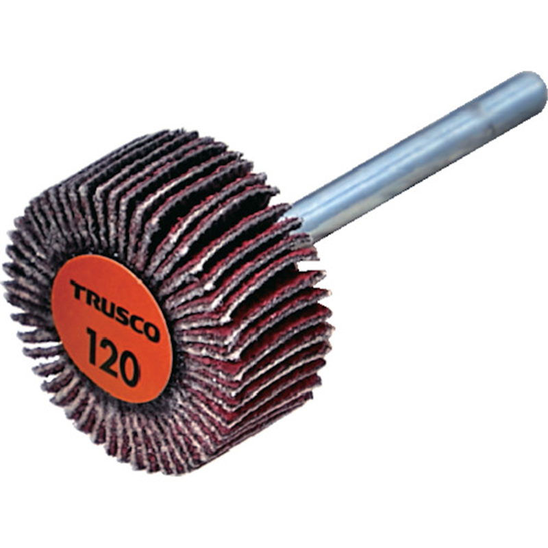 TRUSCO セラミックフラップホイール 軸径3mm #120 外径20×幅10×軸長30 (10個入) 1箱（ご注文単位1箱）【直送品】