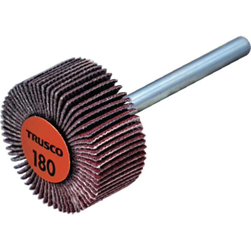 TRUSCO セラミックフラップホイール 軸径3mm #180 外径20×幅10×軸長30 (10個入) 1箱（ご注文単位1箱）【直送品】