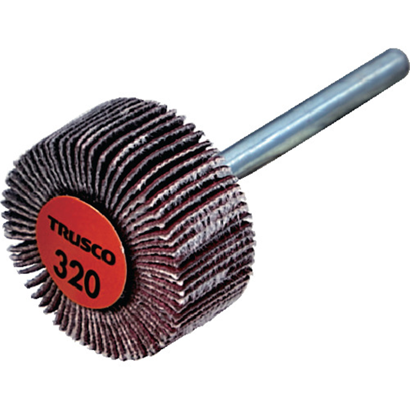 TRUSCO セラミックフラップホイール 軸径3mm #320 外径20×幅10×軸長30 (10個入) 1箱（ご注文単位1箱）【直送品】