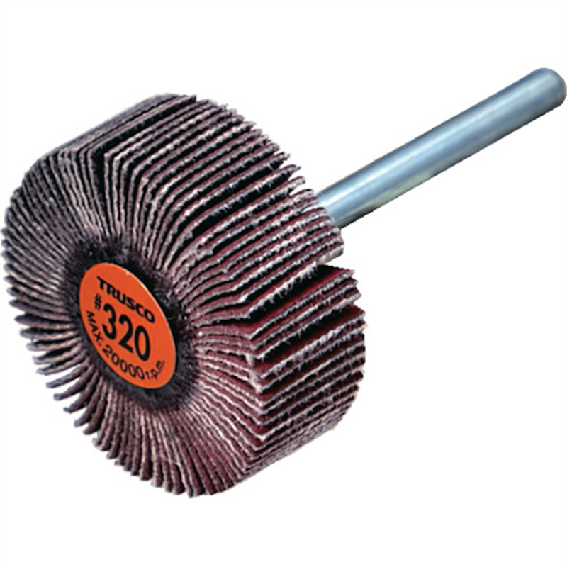 TRUSCO セラミックフラップホイール 軸径3mm #320 外径25×幅10×軸長30 (10個入) 1箱（ご注文単位1箱）【直送品】