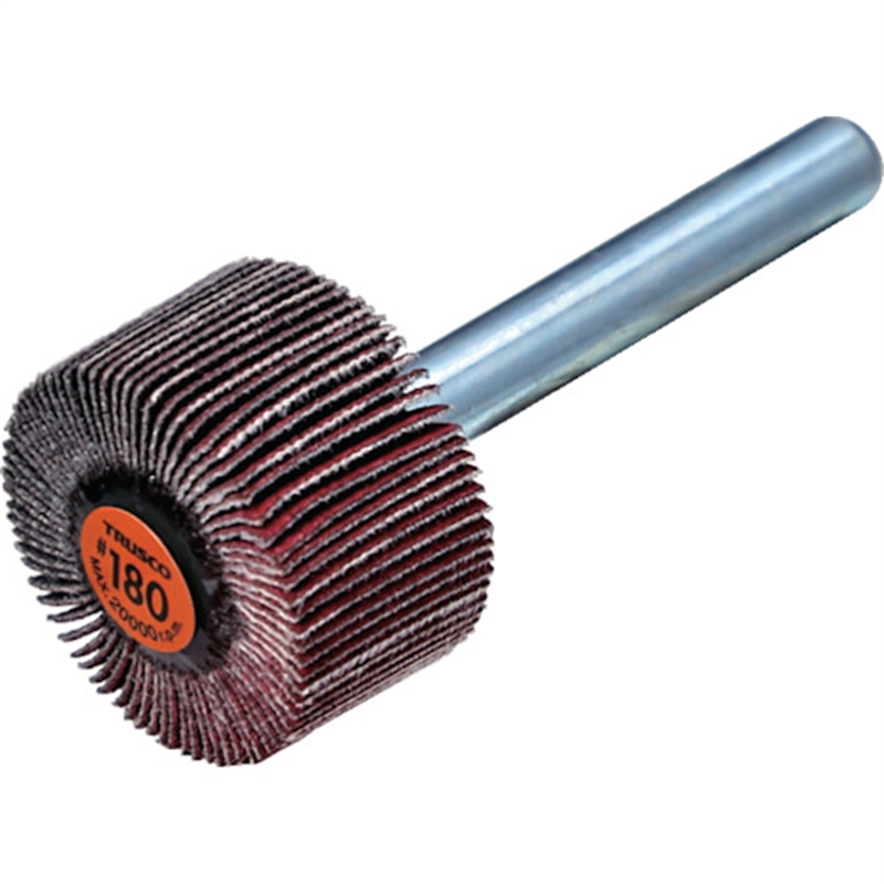 TRUSCO セラミックフラップホイール 軸径6mm #180 外径25×幅15×軸長40 (5個入) 1箱（ご注文単位1箱）【直送品】