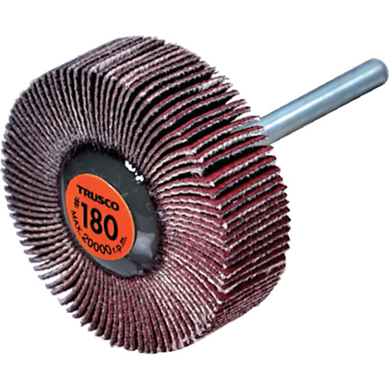 TRUSCO セラミックフラップホイール 軸径3mm #180 外径30×幅10×軸長30 (10個入) 1箱（ご注文単位1箱）【直送品】