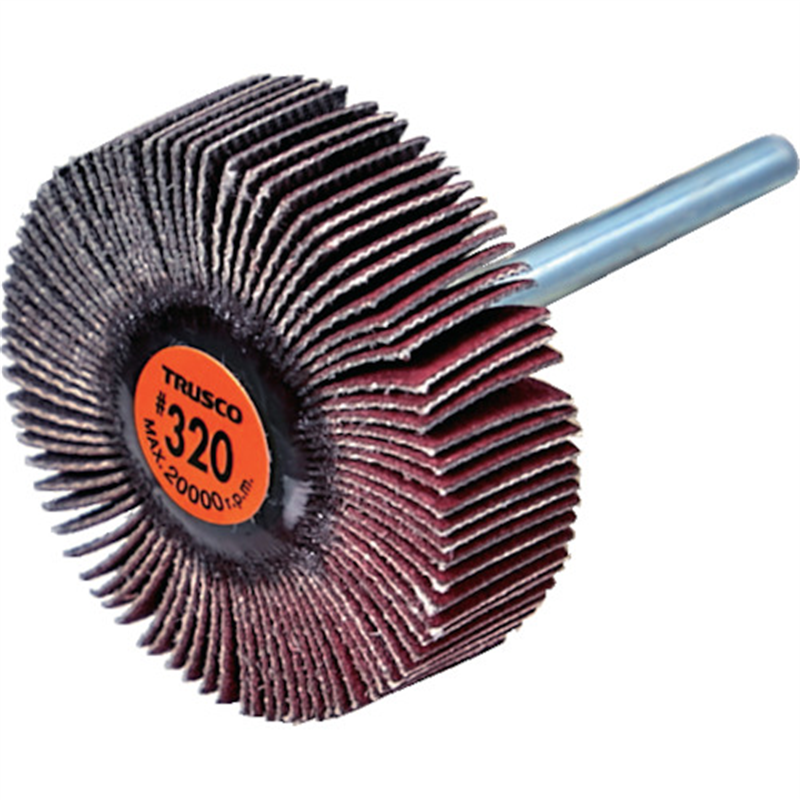 TRUSCO セラミックフラップホイール 軸径3mm #320 外径30×幅10×軸長30 (10個入) 1箱（ご注文単位1箱）【直送品】