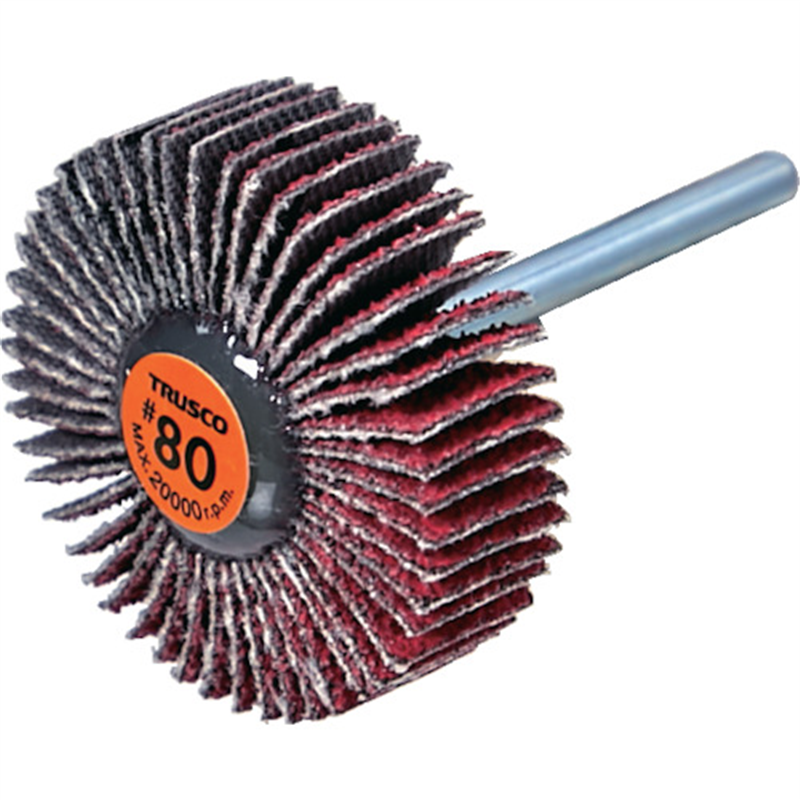 TRUSCO セラミックフラップホイール 軸径3mm #80 外径30×幅10×軸長30 (10個入) 1箱（ご注文単位1箱）【直送品】