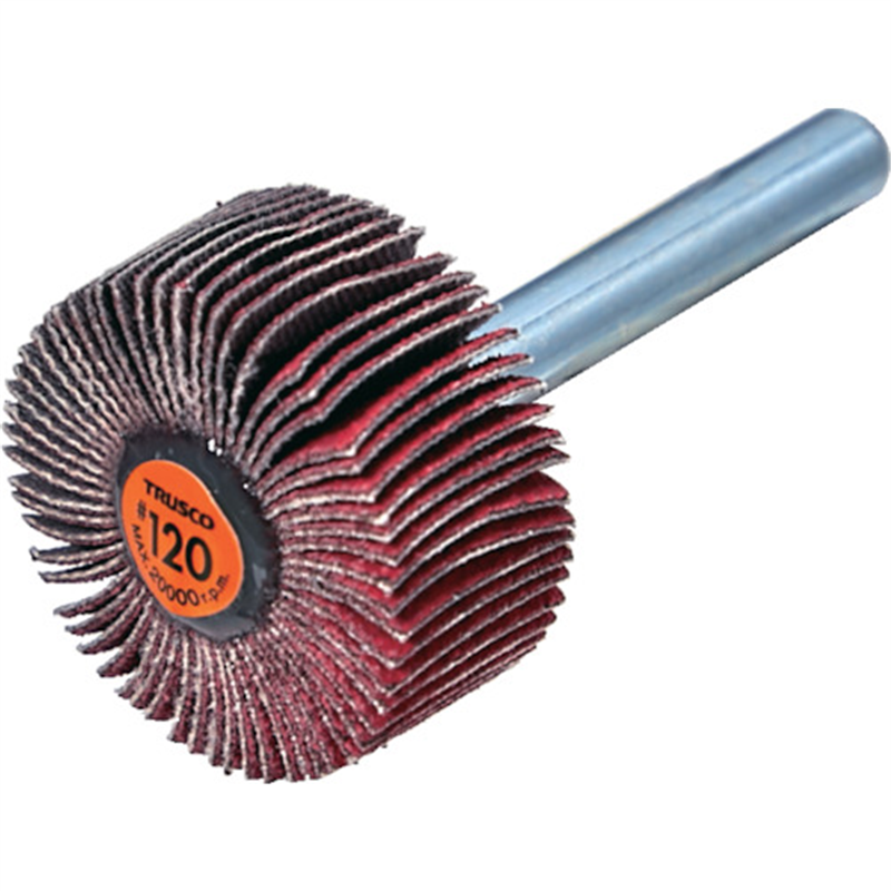 TRUSCO セラミックフラップホイール 軸径6mm #120 外径30×幅15×軸長40 (5個入) 1箱（ご注文単位1箱）【直送品】