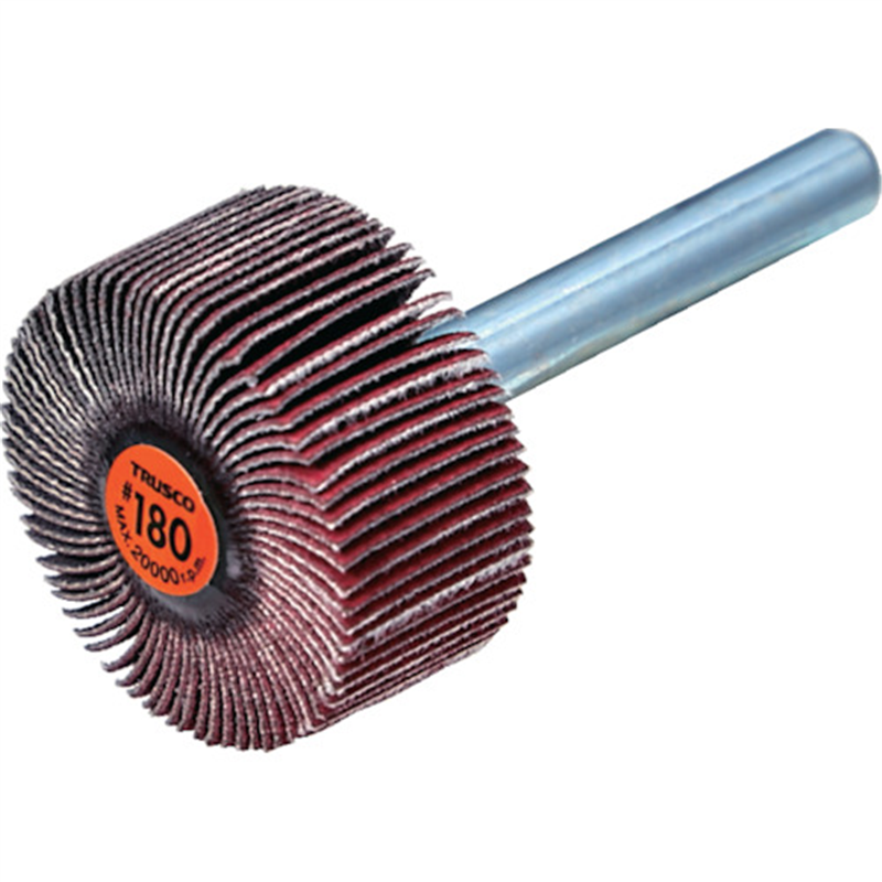 TRUSCO セラミックフラップホイール 軸径6mm #180 外径30×幅15×軸長40 (5個入) 1箱（ご注文単位1箱）【直送品】