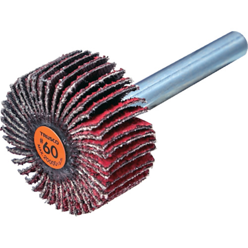 TRUSCO セラミックフラップホイール 軸径6mm #60 外径30×幅15×軸長40 (5個入) 1箱（ご注文単位1箱）【直送品】