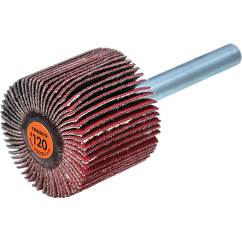 TRUSCO セラミックフラップホイール 軸径6mm #120 外径30×幅25×軸長40 (5個入) 1箱（ご注文単位1箱）【直送品】