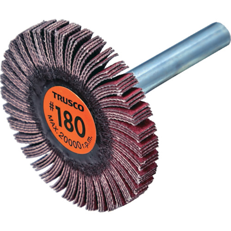 TRUSCO セラミックフラップホイール 軸径6mm #180 外径40×幅5×軸長40 (5個入) 1箱（ご注文単位1箱）【直送品】