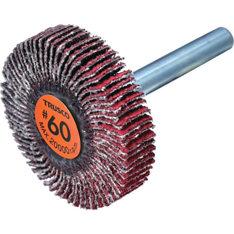TRUSCO セラミックフラップホイール 軸径6mm #60 外径40×幅10×軸長40 (5個入) 1箱（ご注文単位1箱）【直送品】
