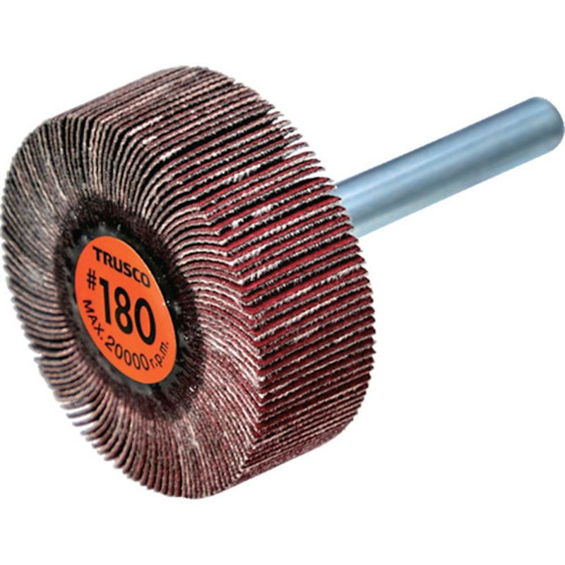 TRUSCO セラミックフラップホイール 軸径6mm #180 外径40×幅15×軸長40 (5個入) 1箱（ご注文単位1箱）【直送品】