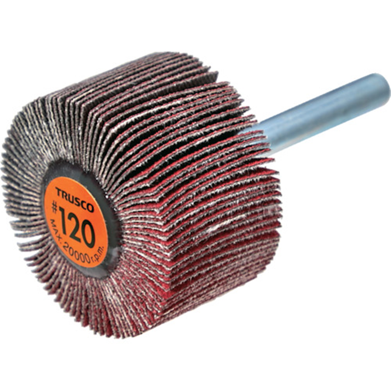 TRUSCO セラミックフラップホイール 軸径6mm #120 外径40×幅25×軸長40 (5個入) 1箱（ご注文単位1箱）【直送品】