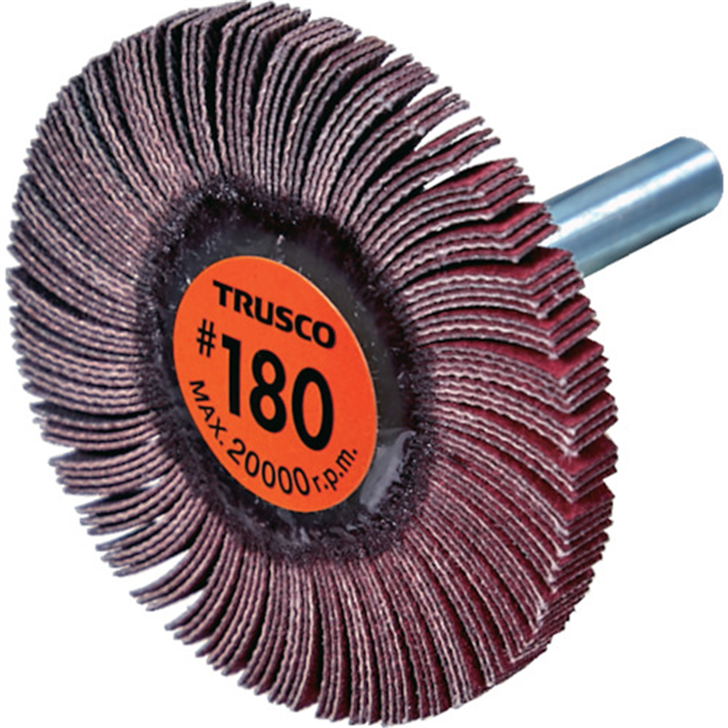 TRUSCO セラミックフラップホイール 軸径6mm #180 外径50×幅5×軸長40 (5個入) 1箱（ご注文単位1箱）【直送品】