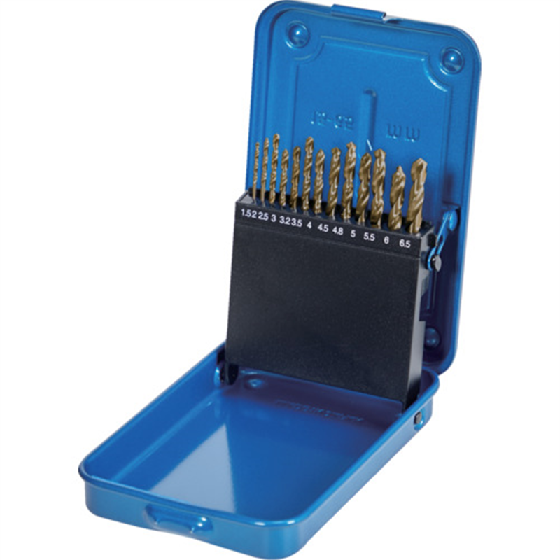 TRUSCO コバルトハイスストレートドリル 13本組セット(スチールケース付) 1セット（ご注文単位1セット）【直送品】