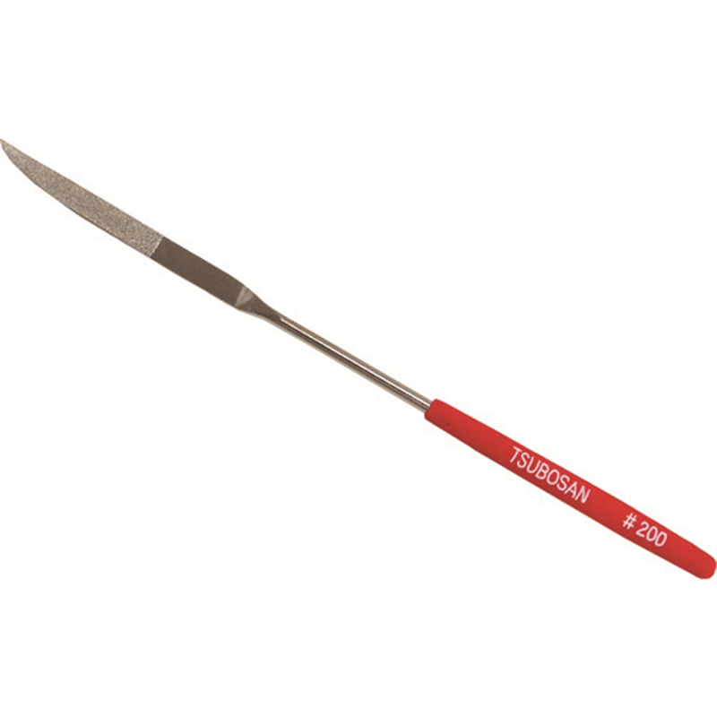 ツボサン ダイヤモンドヤスリ 片コテ 刀刃 #200 1本（ご注文単位1本）【直送品】
