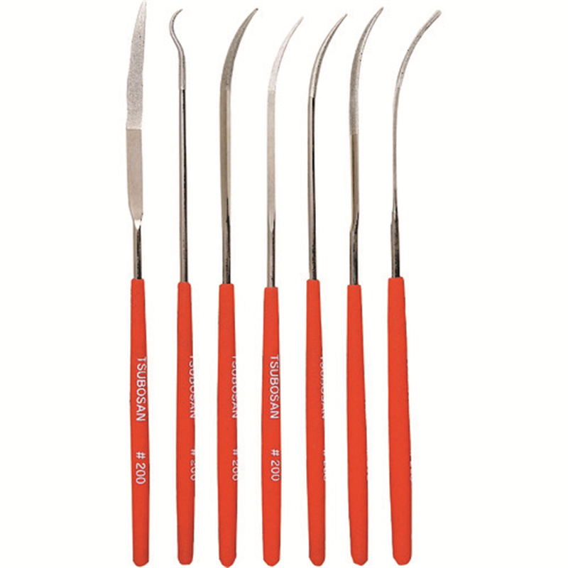 ツボサン ダイヤモンドヤスリ 片コテ7種セット #400 1セット（ご注文単位1セット）【直送品】