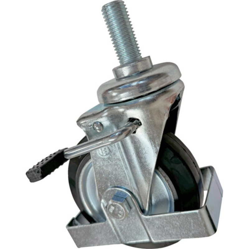 TRUSCO TDT250用ロードローラーφ125 ゴムキャスター 自在ブレーキ付 1個（ご注文単位1個）【直送品】