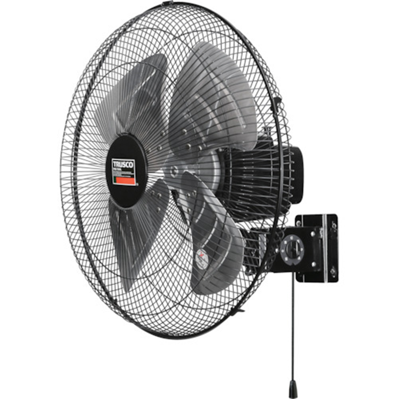 TRUSCO 全閉式工場扇 ジェネラルファン 壁掛けタイプ アルミハネ ブラック 1台（ご注文単位1台）【直送品】
