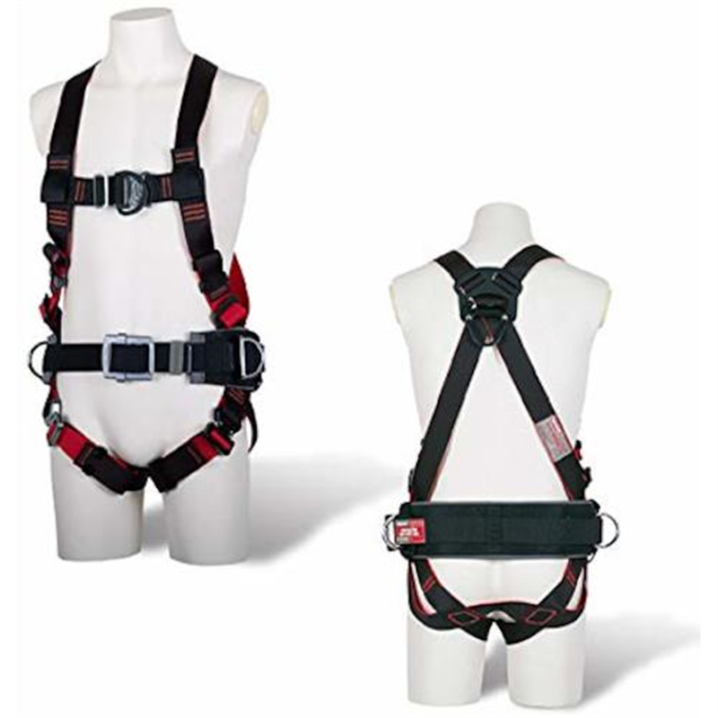 TSUYORON レヴォハーネス ハーネス本体のみ 黒・赤 Lサイズ 胸D環付き 柱上作業用 1本（ご注文単位1本）【直送品】