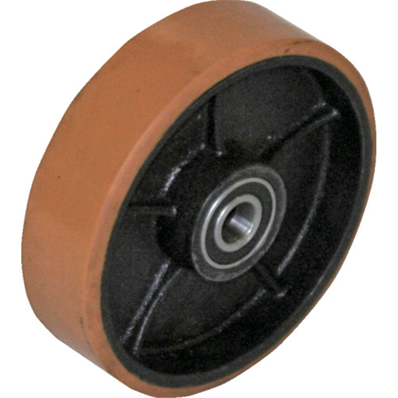 TRUSCO THP10ー510N､612N､48N用ステアリングホイールアッセンブリーφ160×50 ベアリング入りナイロンキャスター 1個（ご注文単位2個）【直送品】