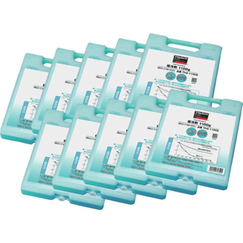 TRUSCO まとめ買い 保冷剤 1100g 強冷タイプ 10個入り 1パック（ご注文単位1パック）【直送品】