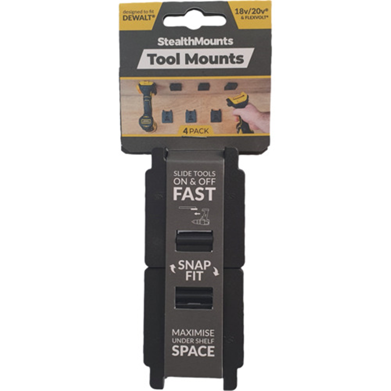 ステルスマウント ツールマウントデウォルトXR用ステルスマウント(4個入り)ブラック 1セット（ご注文単位1セット）【直送品】