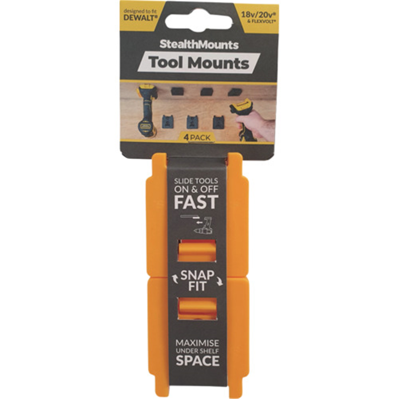 ステルスマウント ツールマウントデウォルトXR用ステルスマウント(4個入り)イエロー 1セット（ご注文単位1セット）【直送品】