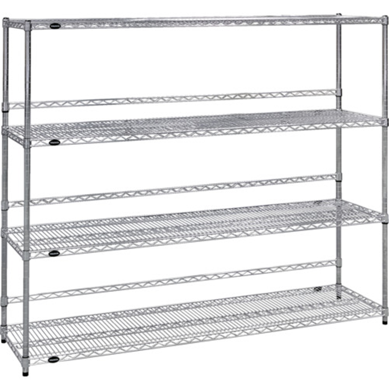 TRUSCO スチール製メッシュラック W1824XD457XH1533 4段  バックバー付 1台（ご注文単位1台）【直送品】