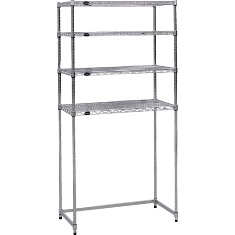 TRUSCO  スチール製メッシュラック下段開放型 W905XD305XH1533 棚板4枚 1台（ご注文単位1台）【直送品】