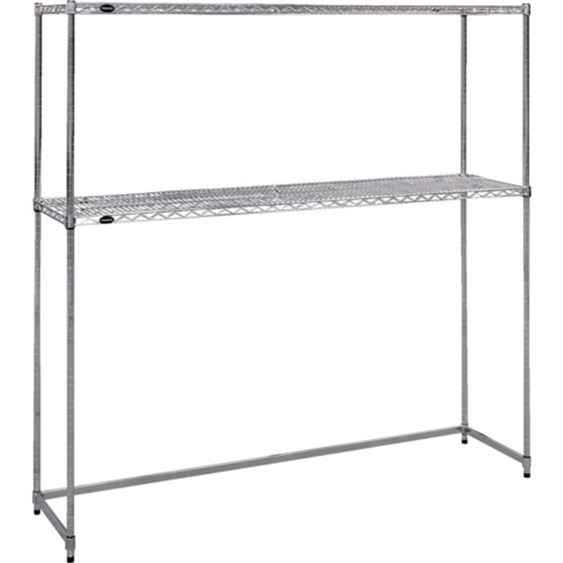 TRUSCO  スチール製メッシュラック下段開放型 W1824XD457XH1533 棚板2枚 1台（ご注文単位1台）【直送品】