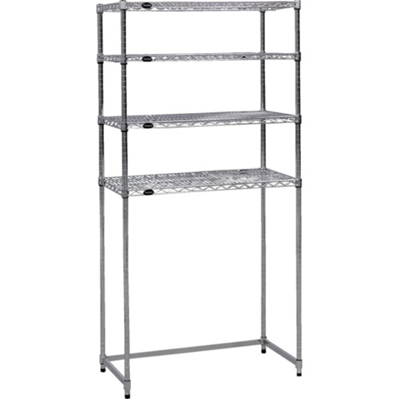 TRUSCO  スチール製メッシュラック下段開放型 W1205XD457XH1838 棚板4枚 1台（ご注文単位1台）【直送品】