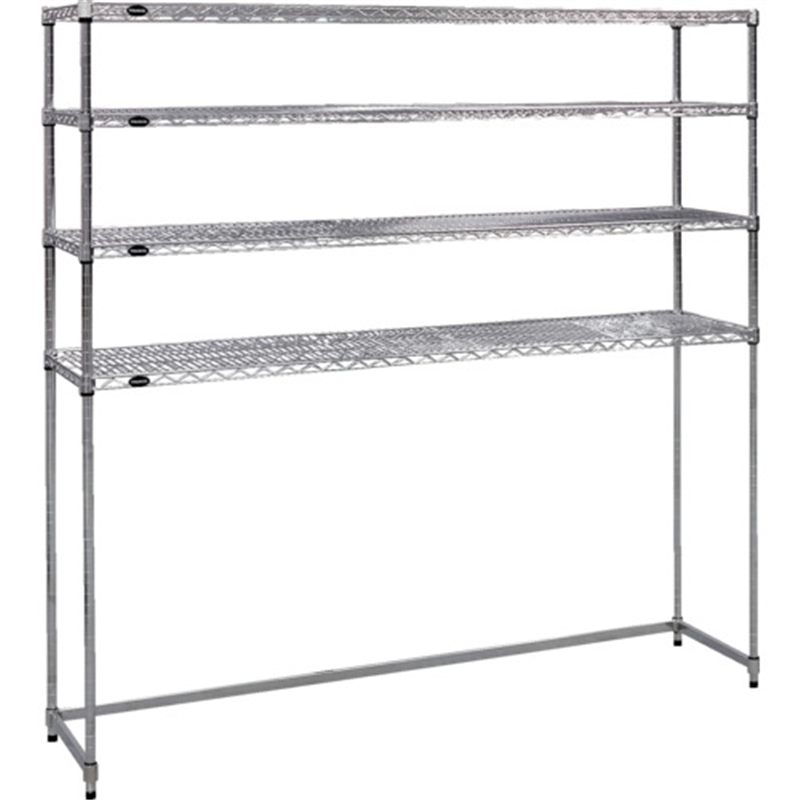 TRUSCO  スチール製メッシュラック下段開放型 W1824XD457XH1838 棚板4枚 1台（ご注文単位1台）【直送品】