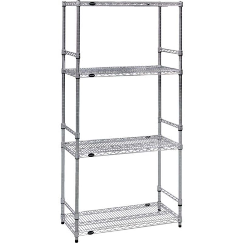 TRUSCO スチール製メッシュラック W905XD609XH1533 4段  サイドバー付 1台（ご注文単位1台）【直送品】