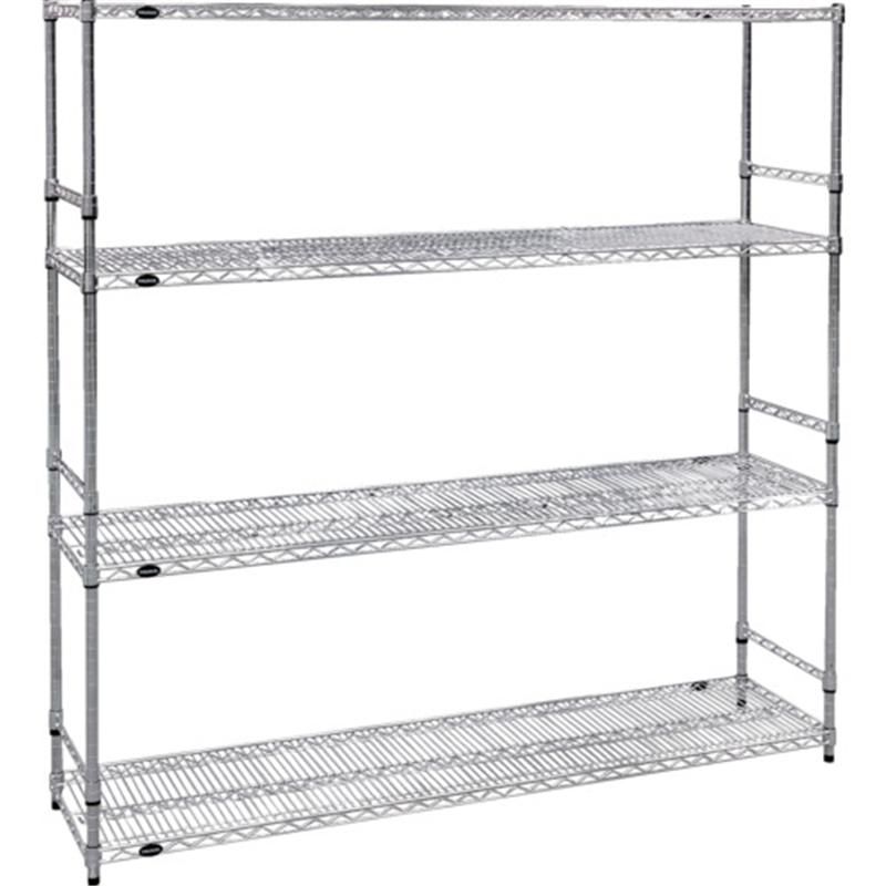 TRUSCO スチール製メッシュラック W1824XD457XH1533 4段  サイドバー付 1台（ご注文単位1台）【直送品】