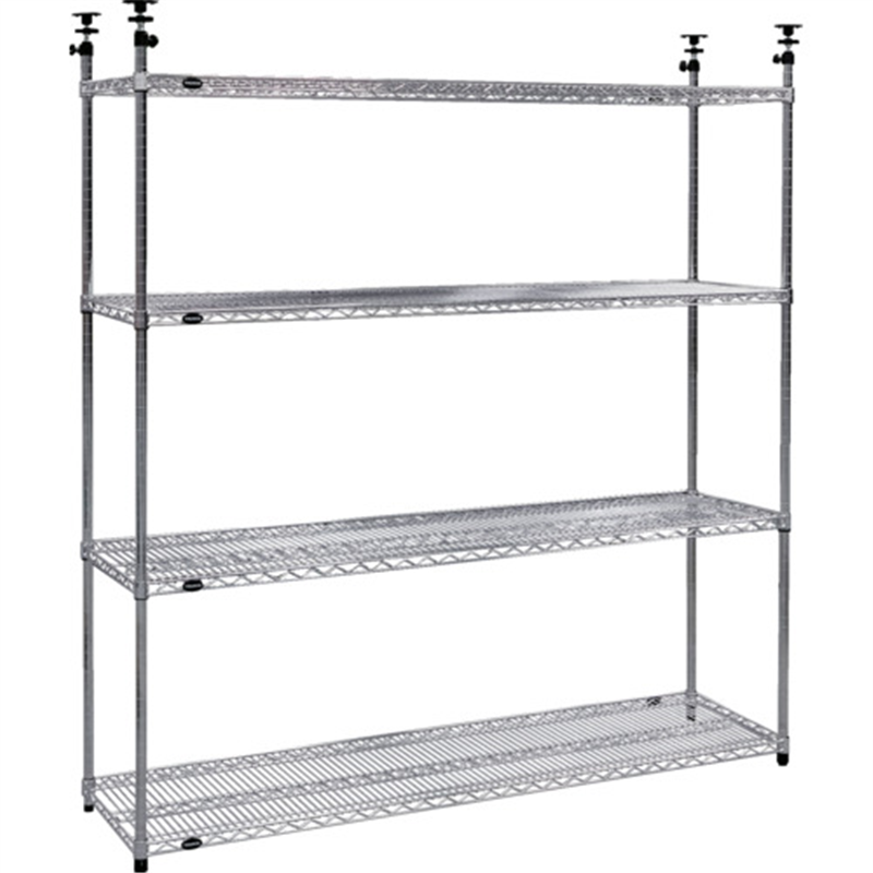 TRUSCO スチール製メッシュテンションラック W1824XD457XH1978-2478 4段  1台（ご注文単位1台）【直送品】