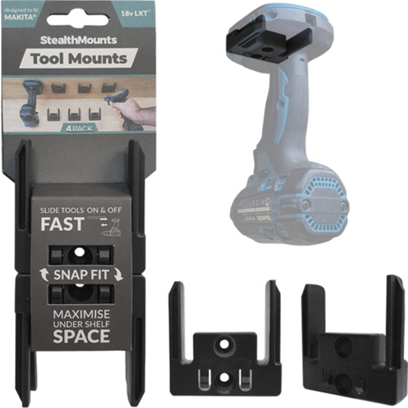 ステルスマウント ツールマウントマキタLXT用ステルスマウント(4個入り)ブラック 1セット（ご注文単位1セット）【直送品】