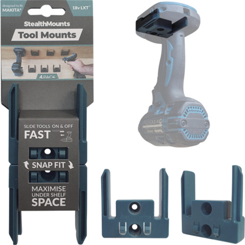 ステルスマウント ツールマウントマキタLXT用ステルスマウント(4個入り)ブルー 1セット（ご注文単位1セット）【直送品】