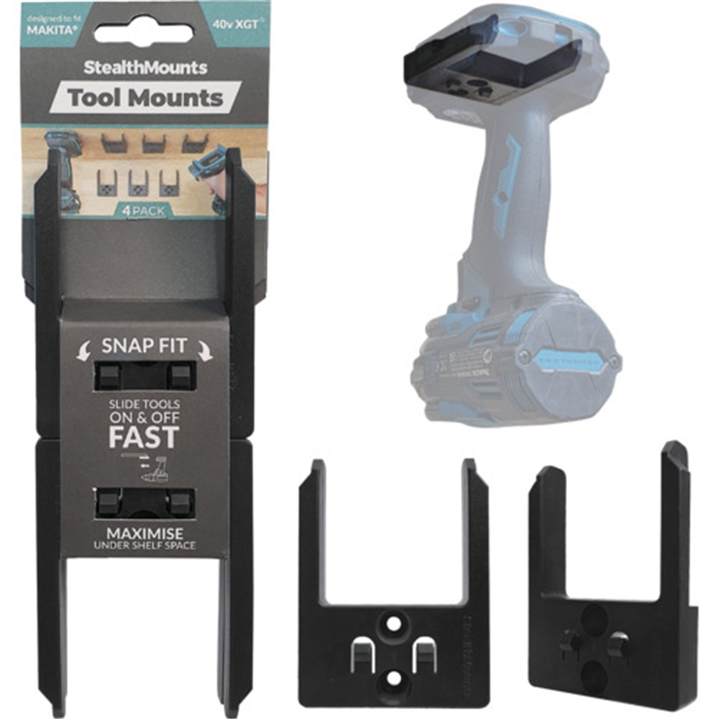 ステルスマウント ツールマウントマキタ40V用(4個入り)ブラック 1個（ご注文単位1個）【直送品】