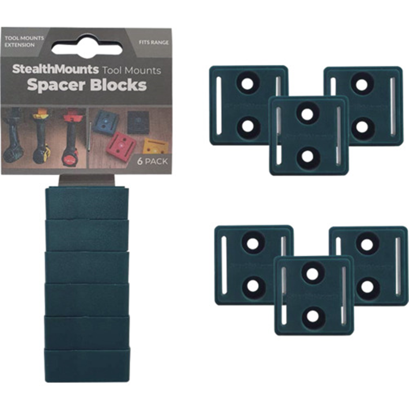 ステルスマウント ツールマウントスペーサーブロック(6個入り)ブルー 1セット（ご注文単位1セット）【直送品】
