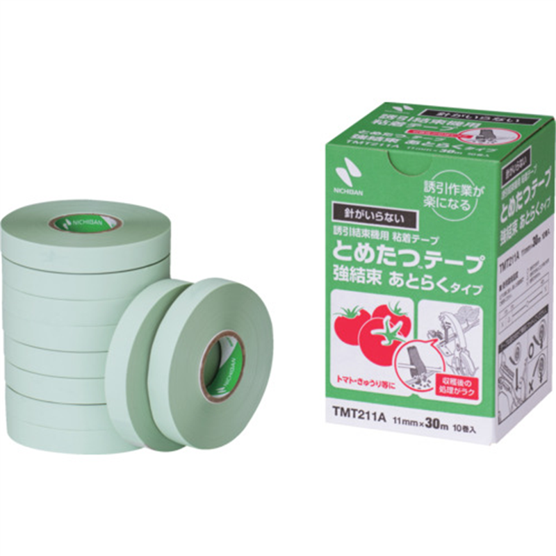 ニチバン とめたつテープ あとらくタイプ TMT211A 11mm×30m グリーン 1箱（ご注文単位1箱）【直送品】