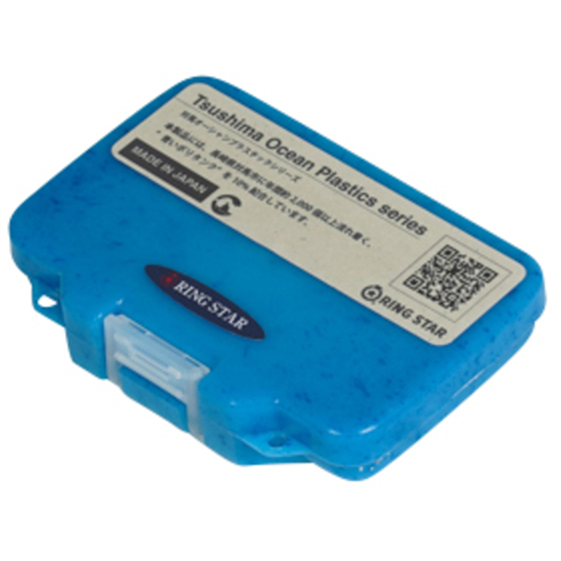 RING STAR 海洋プラスチック配合パーツケース 対馬オーシャンプラスチック TOP-375 仕切板6枚付 1個（ご注文単位40個）【直送品】