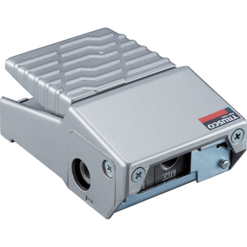 TRUSCO 足踏み切替え弁 ロック付き ポート3 1台（ご注文単位1台）【直送品】