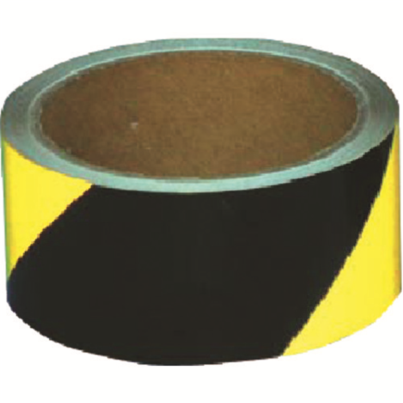 つくし コンクリート用反射トラテープ45mm幅×10m 黄・黒 1巻（ご注文単位1巻）【直送品】