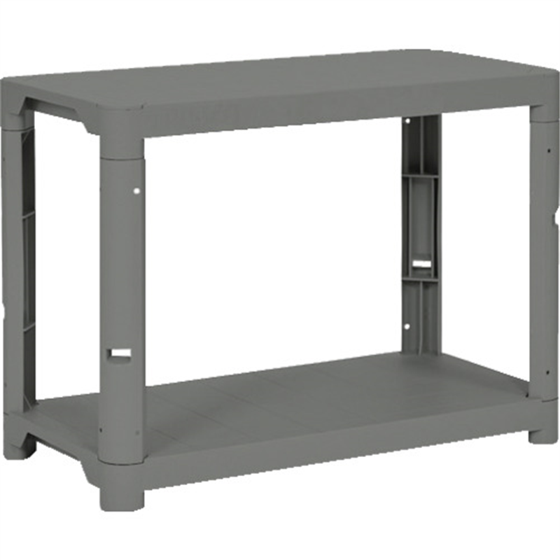 TRUSCO プラ棚 高さ658-2段タイプ コーナーキャップ4個付 アーセナルグレー 1台（ご注文単位1台）【直送品】