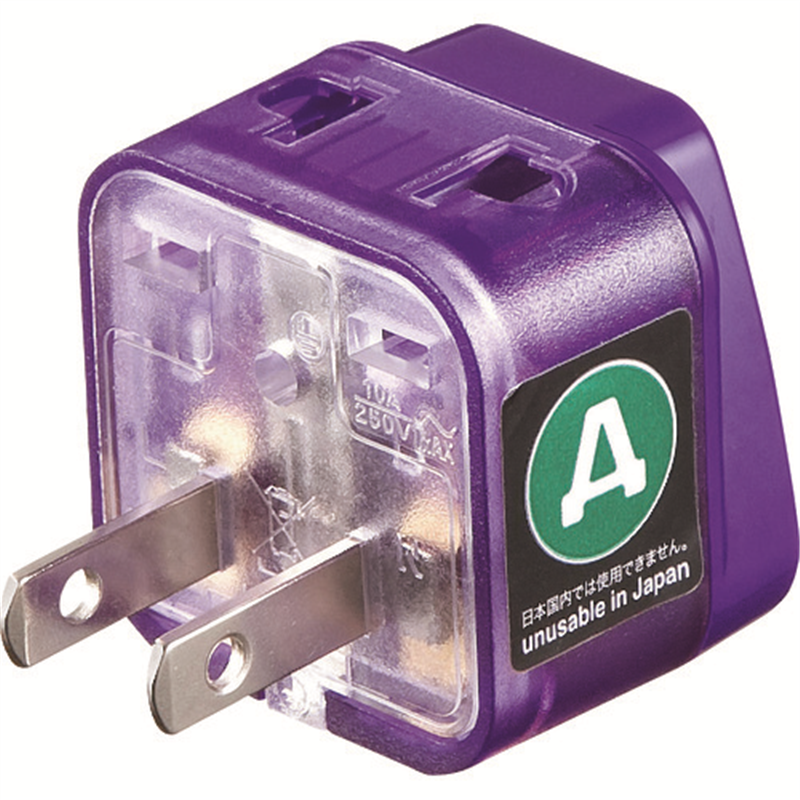 SANWA 海外電源変換アダプタエレプラグW-A(アメリカ) 1個（ご注文単位1個）【直送品】