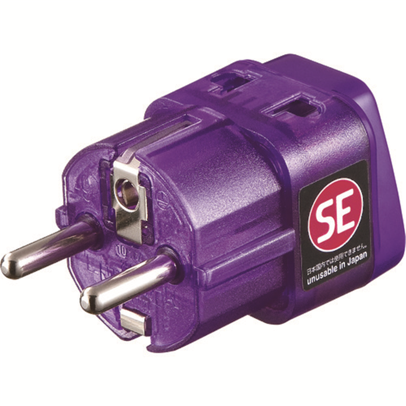 SANWA 海外電源変換アダプタエレプラグW-SE(ドイツ・フランス) 1個（ご注文単位1個）【直送品】