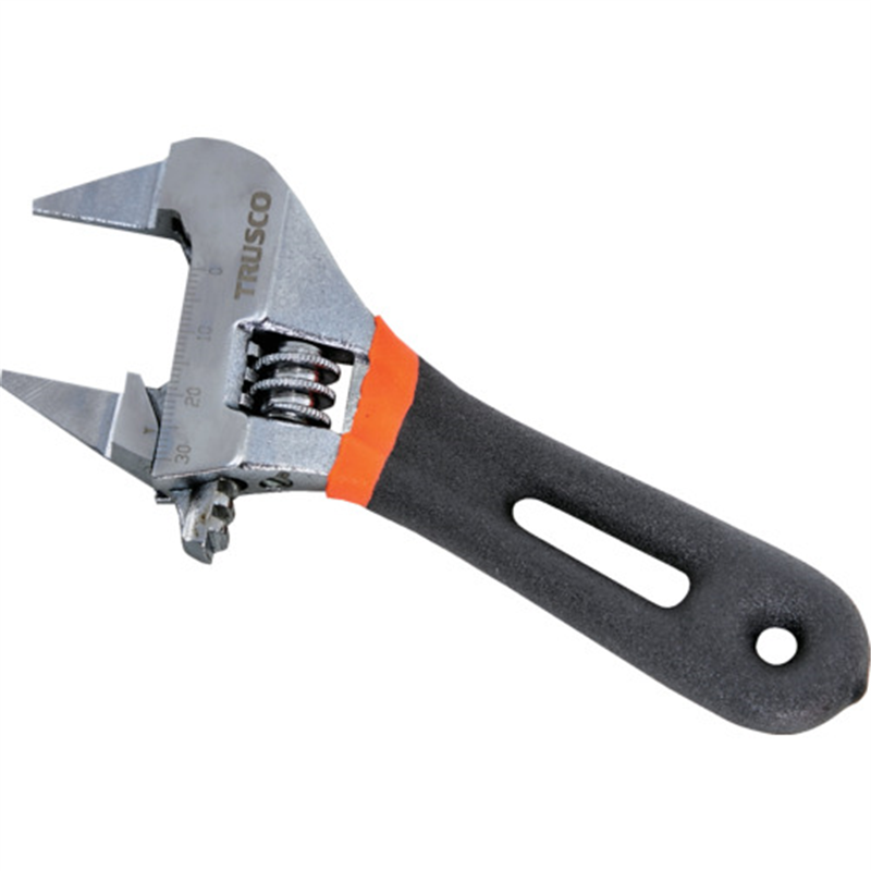 TRUSCO 薄口ワイドモンキーショートタイプ 口開き30mm 1丁（ご注文単位1丁）【直送品】