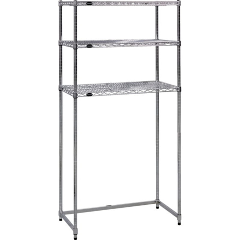 TRUSCO  ステンレス製メッシュラック下段開放型 W905XD305XH1533 棚板3枚 1台（ご注文単位1台）【直送品】