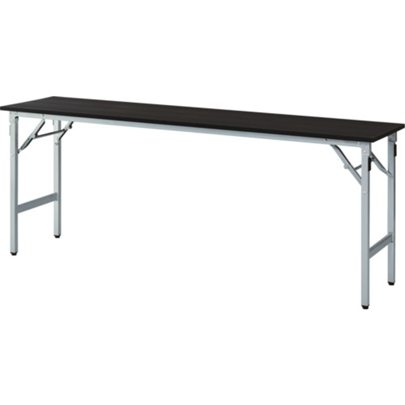 TRUSCO 超薄型テクセル天板 超軽量折り畳み会議テーブル(アルミ脚) 1800×450 ブラック 1台（ご注文単位1台）【直送品】