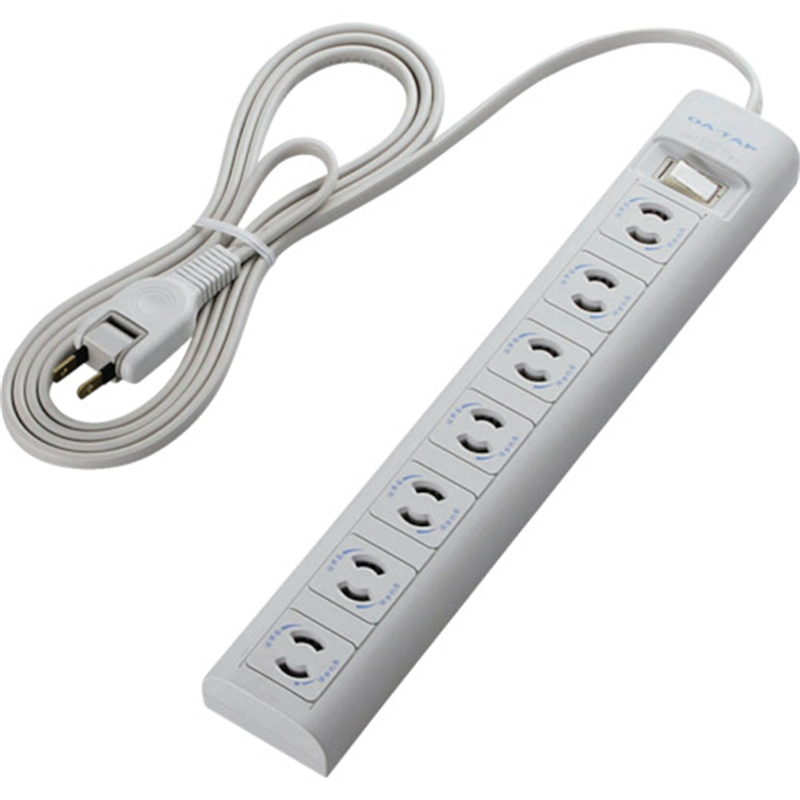 ELECOM OAタップ 2P 7個口 マグネット 抜け止め スイッチ 2m 1個（ご注文単位1個）【直送品】